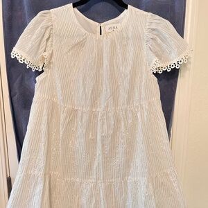White and gold AURA dress